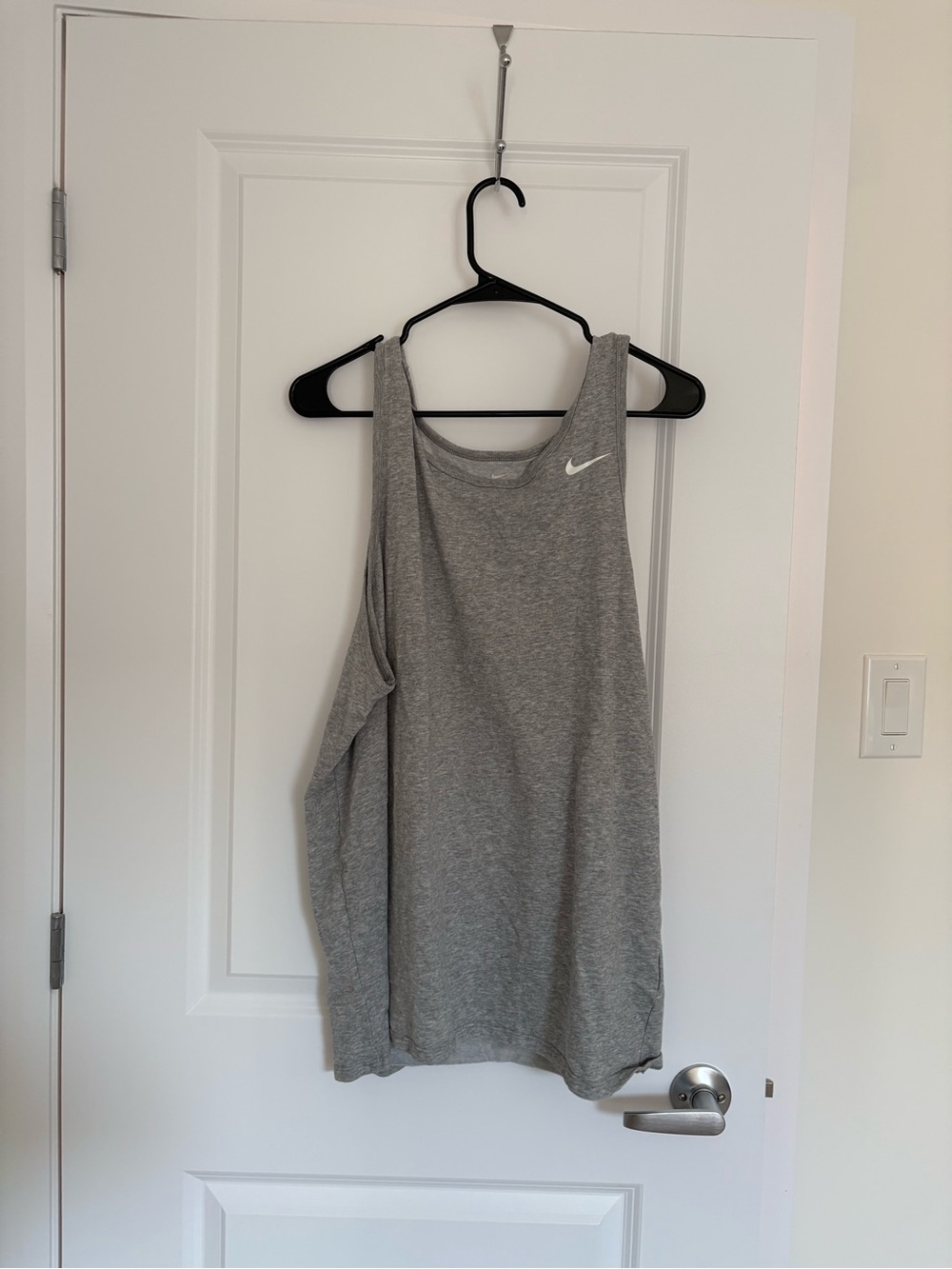 Nike Gray Men’s Athletic Tank with White Swoosh